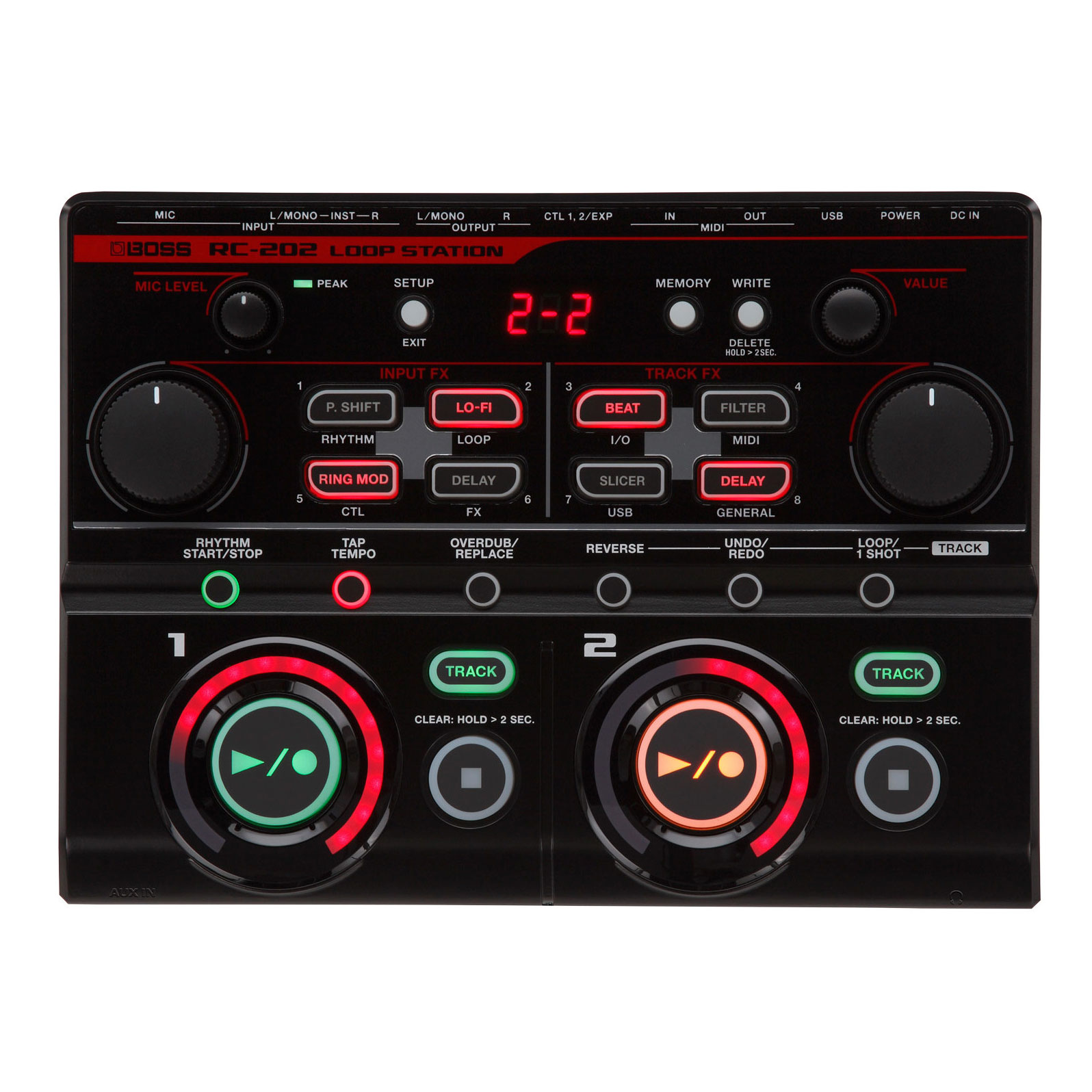 Looper de escritorio Boss RC-202 loop station